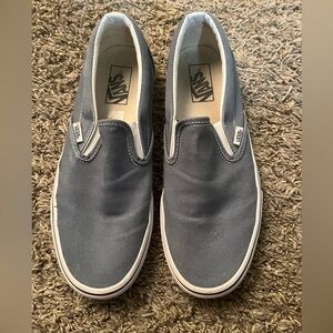 Vans Slip-on shoes, EUC gray, men’s 8.5/Women’s 10